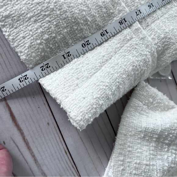 NWT Amanda + Chelsea Bouclé Tweed Jacket in White size XL - Picture 13 of 13